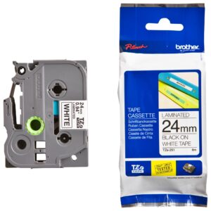 Brother Tape Ptouch 24mmx8mtr TZE251 Black on White