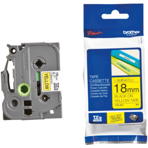 Brother Tape Ptouch 18mmx8mtr TZE641 Black on Yellow