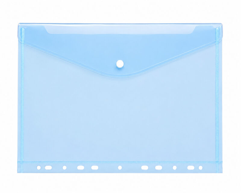 A4 Pocket Files PVC Button Punched