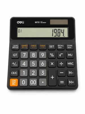 Deli Calculator M110 12D +/- Tax & Check