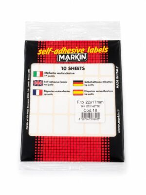 Rectangular Labels White 22x17 Pkt x360
