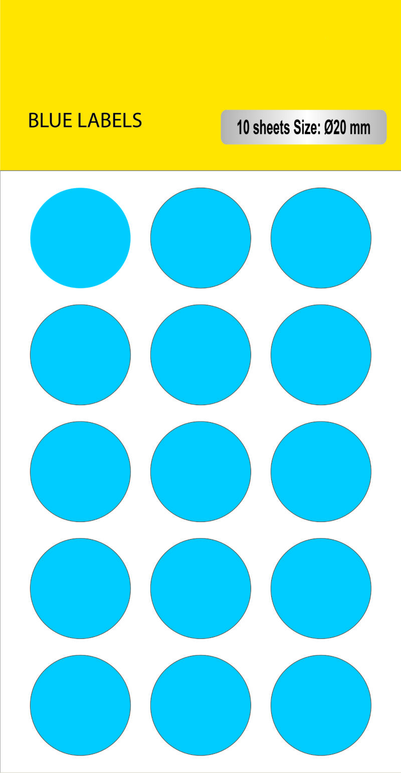 Round Stickers 20mm Pkt x150