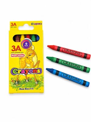3A Wax Crayons Pkt x 6