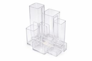 Desk Organiser Poly Tube Transparent