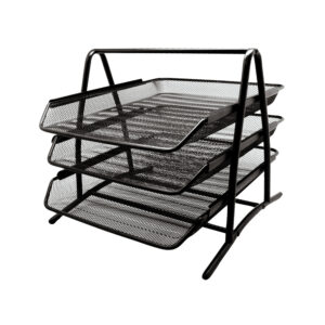 Metal Mesh Desk Trays Set x3