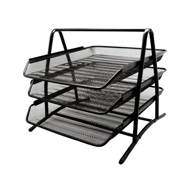 Metal Mesh Desk Trays Set x3