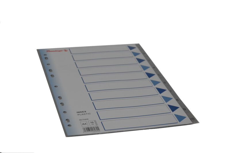 1-10 PVC Dividers Grey Numbered
