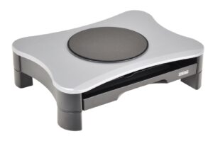 Monitor Stand with 360 Swivel and Drawer