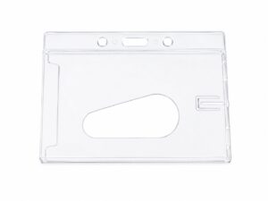 Name Badge Hard Plastic Clear Siam Horizontal