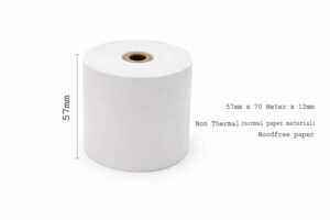 Cash Rolls 57mm x 70mtr x 12mm Woodfree