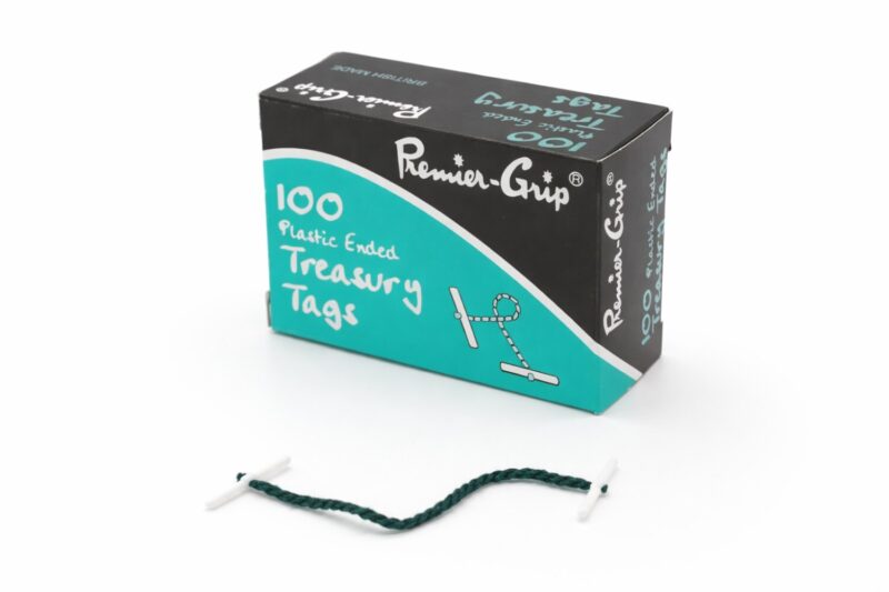 Treasury Tags Plastic Ends Box x100